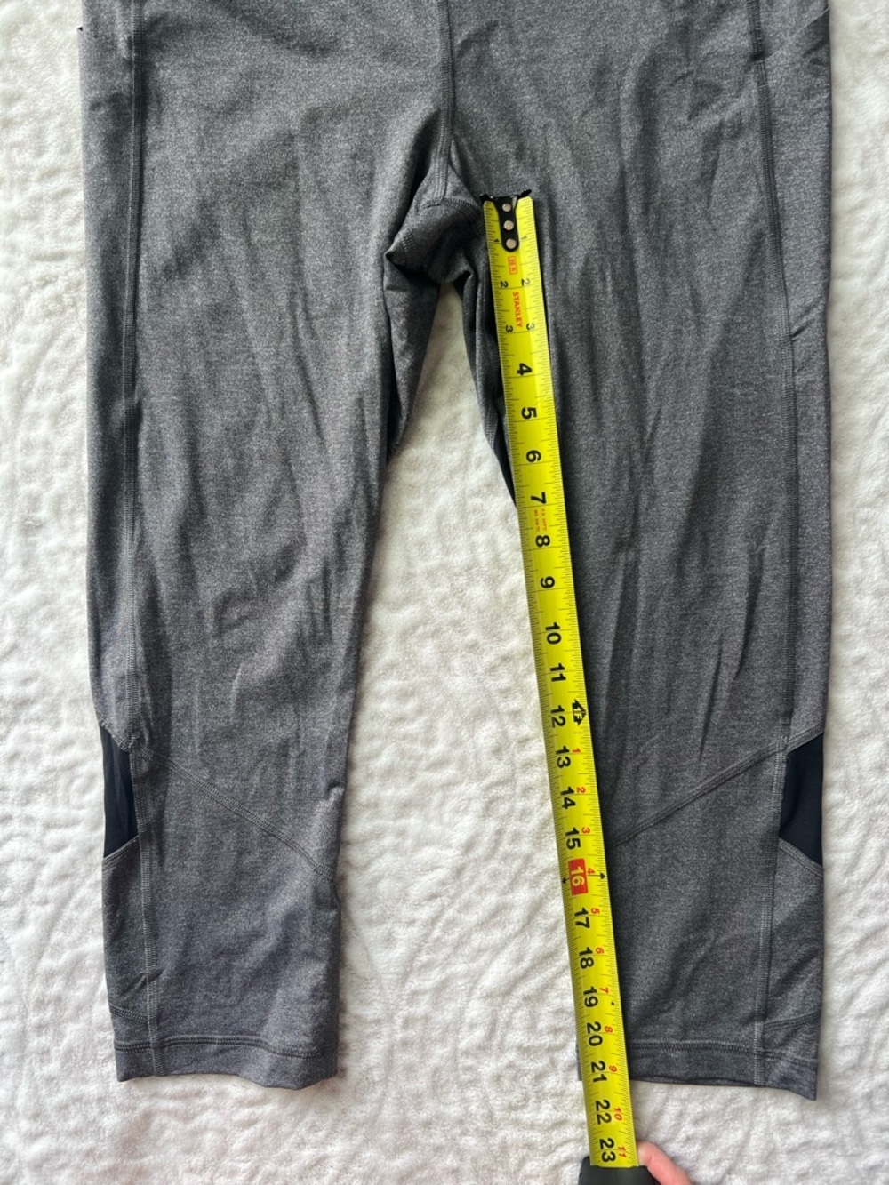 Lululemon Pace Rival Crop 22” Full On Luxtreme | Heathered Black Size 12 - Picture 8 of 11